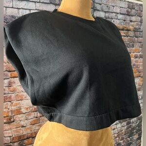 Zara Black Sleeveless Crop Top